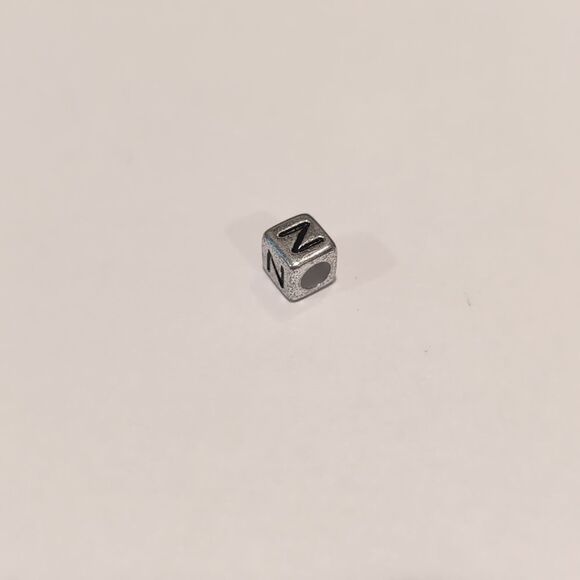 Silver N Spacer Charm for Pandora Style Bracelet - Picture 5 of 5